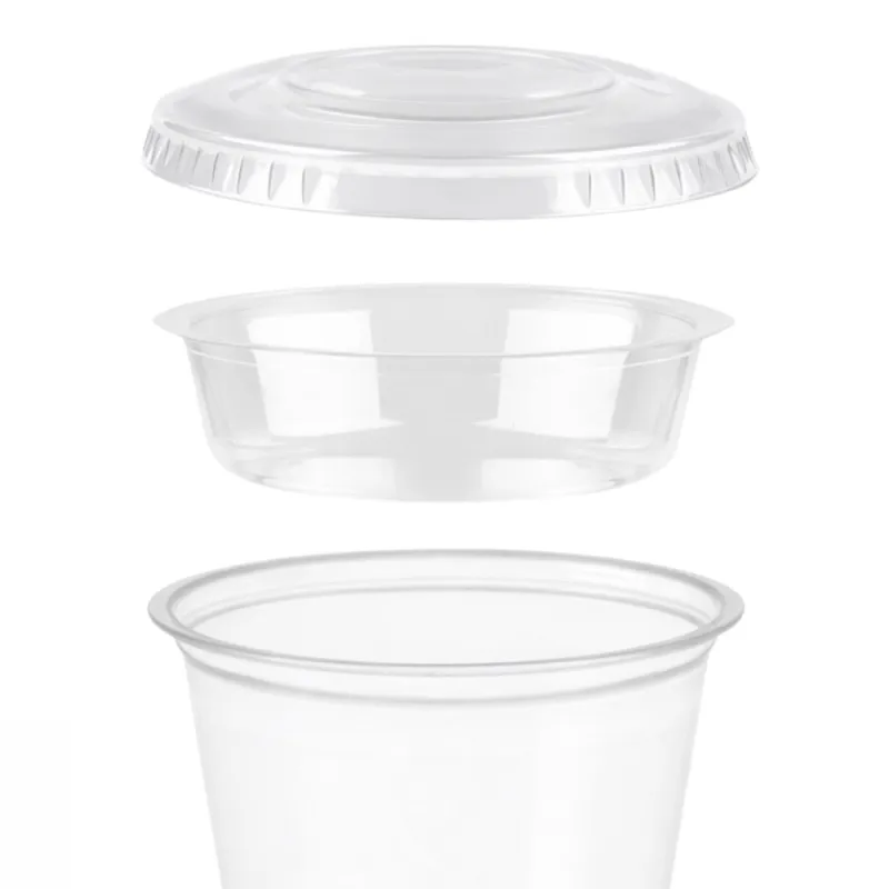 vasos de plástico con tapa