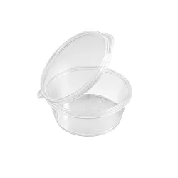 Salsera con tapa bisagra 30cc Transparentes