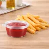 Salsera con tapa bisagra 30cc Transparentes