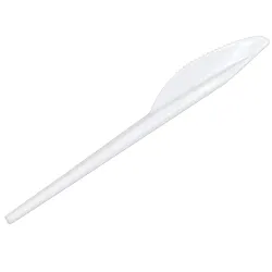 Cuchillos de Plástico PS Blancos 16,5cm