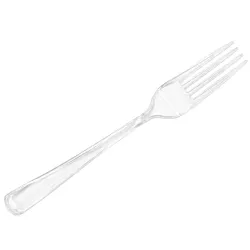 Tenedores Lux de Plástico Transparentes 18,5cm