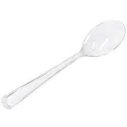 Cucharas Lux de Plástico Transparentes 17,5cm