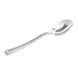 Cucharitas Postre de Plástico Metalizadas Premium 13cm