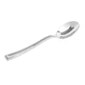 Cucharitas Postre de Plástico Metalizadas Premium 13cm
