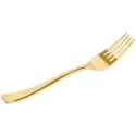 Tenedores de Plástico Metalizados Dorados 18,5cm