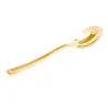 Cucharitas Postre de Plástico Metalizadas Doradas 13cm