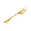 Mini Tenedores de Plástico Metalizados Dorados 10cm