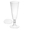 Copas de Cava de Plástico CON TAPA 150ml Transparentes