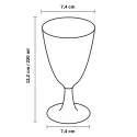 Copas de Plástico para Agua o Vino Reutilizables de 220ml