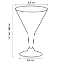 Copas Cocktail de Plástico PS 180ml Transparentes
