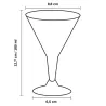 Copas Cocktail de Plástico PS 180ml Transparentes