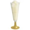 Copas de Cava de Plástico PS 150ml Pie Dorado