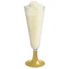 Copas de Cava de Plástico PS 150ml Pie Dorado
