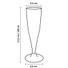 Copas de Cava Flauta de Plástico PS 140ml Pie Negro