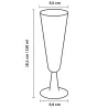 Copas de Cava de Plástico PS 150ml Pie Plata