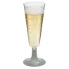 Copas de Cava de Plástico PS 150ml Pie Plata