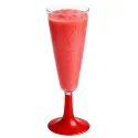 Copas de Cava de Plástico PS 150ml Pie Rojo