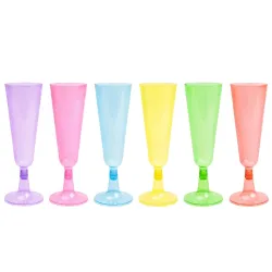 Copas de Cava de Plástico PS Colores Surtidos 150ml