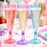 Copas de Cava de Plástico PS Colores Surtidos 150ml