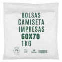 Bolsas de Plástico Asas Camiseta 60x70cm Recicladas y Reutilizables
