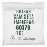 Bolsas de Plástico Asas Camiseta 60x70cm Recicladas y Reutilizables