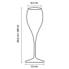 Copas Cava Pinot Reutilizables Plástico Duro Tritán 180ml (12 Uds)