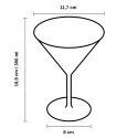 Copas Cocktail Martini Reutilizables de Plástico Duro Policarbonato 300ml (4 Uds)