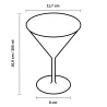 Copas Cocktail Martini Reutilizables de Plástico Duro Policarbonato 300ml (4 Uds)