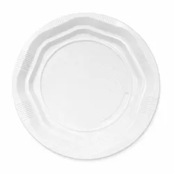Platos de Plástico PS Llano Plus Blancos 20,5cm