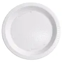 Platos de Plástico PS Hondos Plus Blancos 22cm