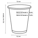 Vasos de Plástico PP 330ml Plus Transparentes
