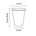 Vasos de Cartón Blanco Café Corto/Degustación 75ml Ø5,1cm