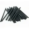 Pajitas de Plástico PP Reutilizables Negras Rectas Ø8mm x 15cm