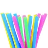 Pajitas de Plástico PP Reutilizables Colores Rectas Ø7mm x 18cm