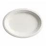 Platos Ovalados Biodegradables Caña de Azúcar 26x19cm