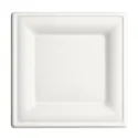 Platos Biodegradables de Caña Azúcar Cuadrados 20x20cm