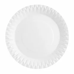 Platos de Cartón Biodegradables Blancos 23cm