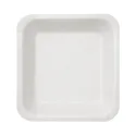 Platos de Cartón Cuadrados Biodegradables Blancos 20x20cm