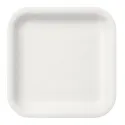 Platos de Cartón Cuadrados Biodegradables Blancos 23x23cm