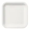 Platos de Cartón Cuadrados Biodegradables Blancos 23x23cm