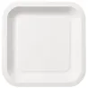 Platos de Cartón Cuadrados Biodegradables Blancos 26x26cm