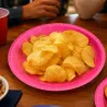 Platos Biodegradables Rosas de Cartón 20,5cm