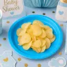 Platos Biodegradables Azules de Cartón 20,5cm