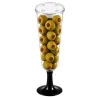 Copas de Cava de Plástico PS CON TAPA 150ml Pie Negro