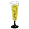 Copas de Cava de Plástico PS CON TAPA 150ml Pie Negro