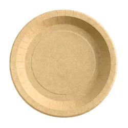 Platos de Cartón Kraft Biodegradables (18cm)
