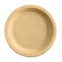 Platos de Cartón Kraft Biodegradables (18cm)