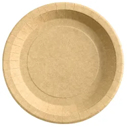 Platos de Cartón Kraft Biodegradables 22cm