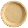 Platos de Cartón Kraft Biodegradables 22cm