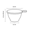 Tazas de Plástico Café PS 80ml Blancas